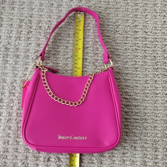 Juicy Couture Hot Pink Chain Shoulder Bag - Picture 4 of 16